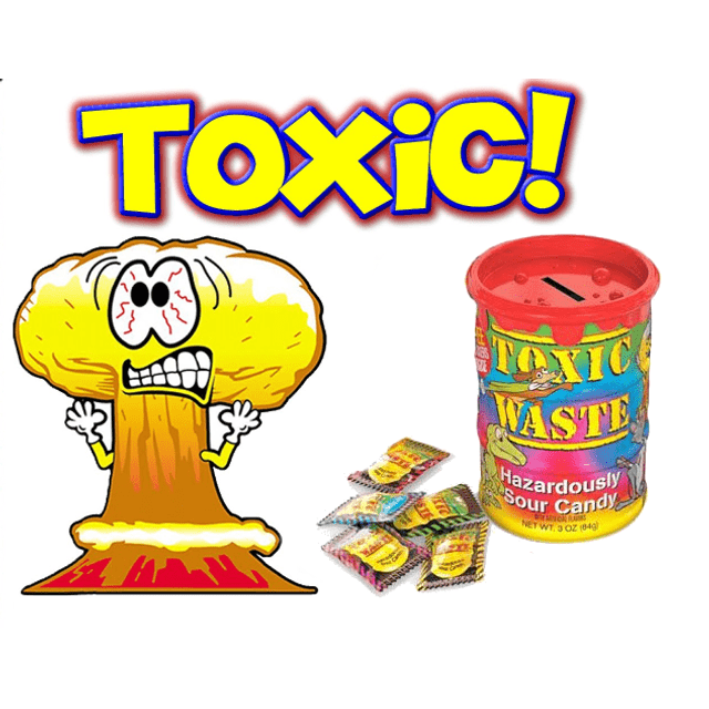 Toxic Waste Vermelho - COFRINHO - Sour Candy - Balas Ácidas - Importado 84g