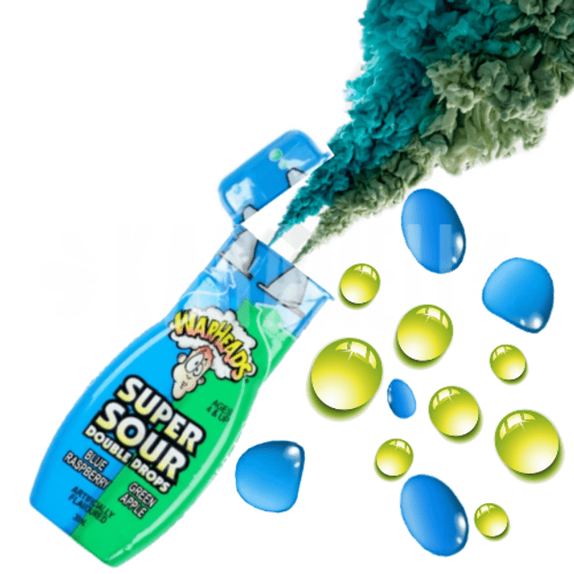 WarHeads Sour Double Drops - Blue Raspberry & Green Apple - Importado