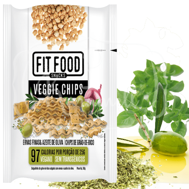 Fit Food Snacks - Salgadinho Vegano - Sabor Azeite e Ervas Finas