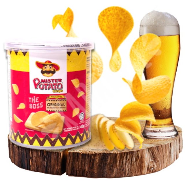 Mister Potato Crisps - Salgadinho de Batata Sabor Original - Malásia