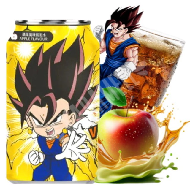 Refrigerante Dragon Ball Vegito - Sabor Maçã - Importado