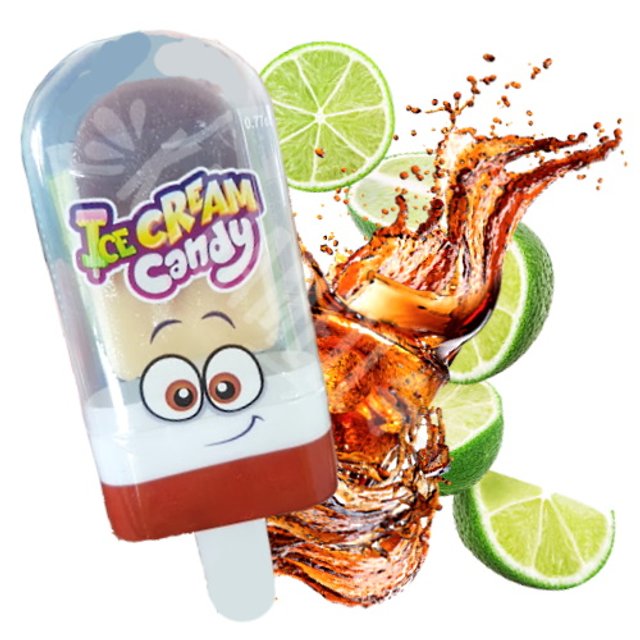 Pirulito Ice Cream Candy Pop Raindrops Cola Lemon - Importado