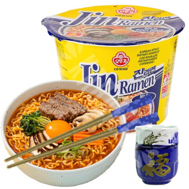 Lamen Jin Ramen Mild Goût Doux Ottogi Bowl - Importado Coreia