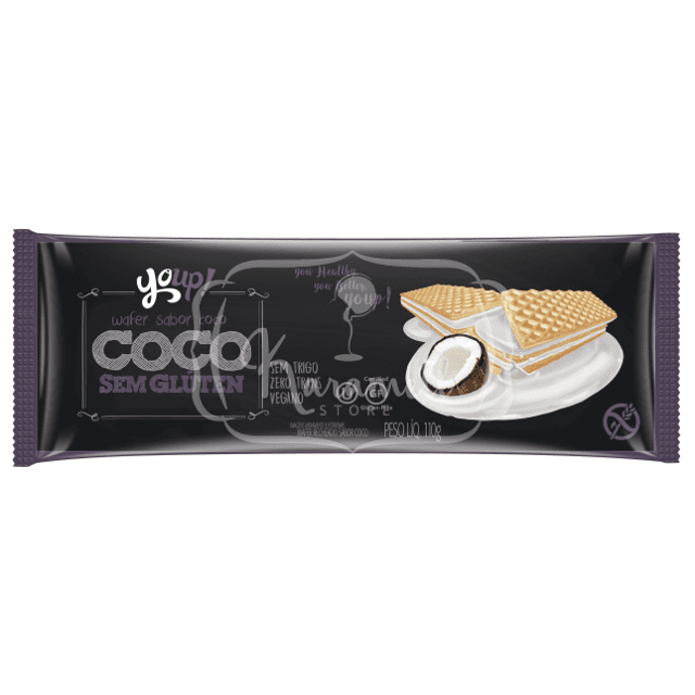 YOUP Wafer Premium Sabor Coco - Vegano - Importado Israel