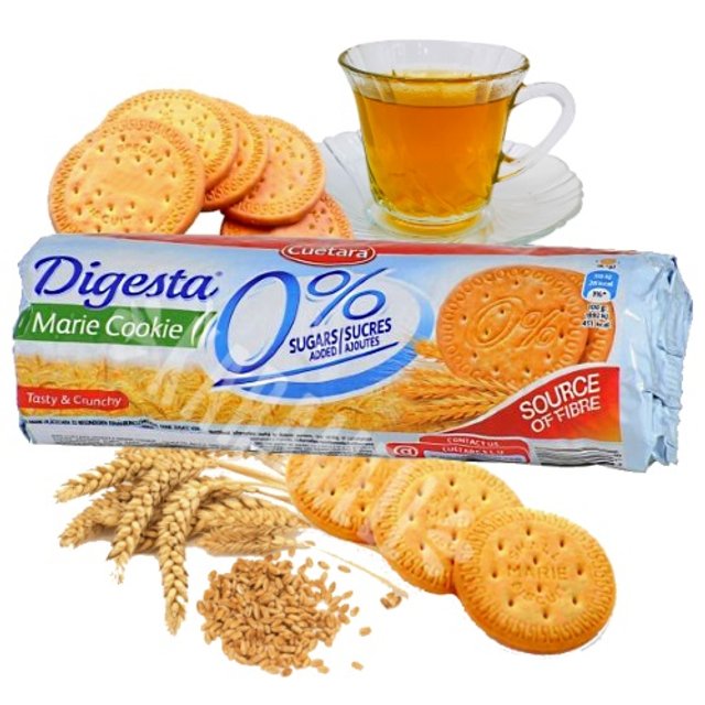 Biscoito Digesta Marie Cookie 0% Sugar - Cuétara - Espanha