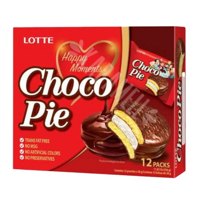 Alfajor Choco Pie 336g - Lotte - Importado Coreia