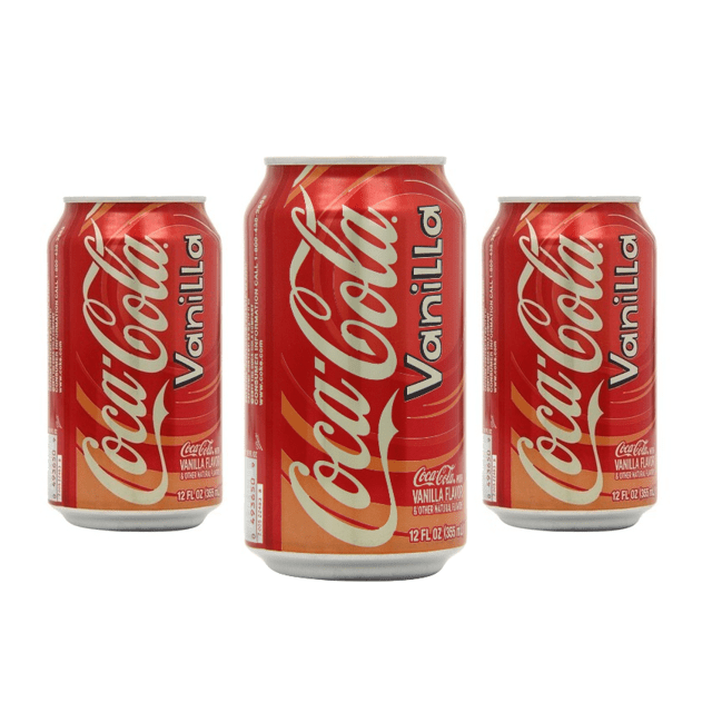 Refrigerantes Importados dos EUA - KIT 3 Latas - Coca Cola Vanilla - Sabor Baunilha