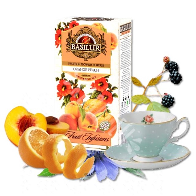Chá Basilur - Fruit Infusions Orange Peach - Importado Sri Lanka