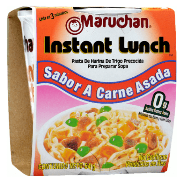 Instant Lunch Maruchan - Macarrão Instantâneo Sabor Carne