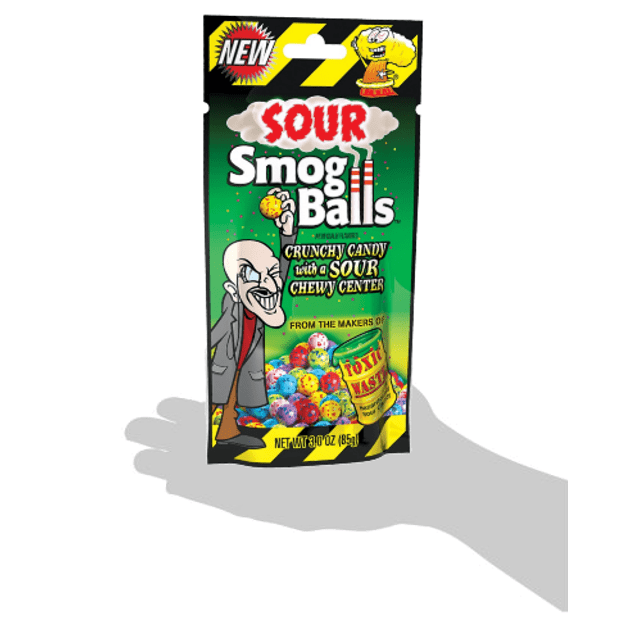 Toxic Waste Sour Smog Balls - Balas Super Ácidas - Importado do Paquistão - 85g