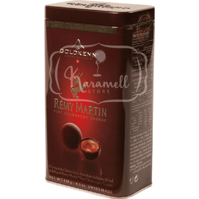 Goldkenn Rémy Martin - Embalagem Metálica - Chocolate Importado Suíça