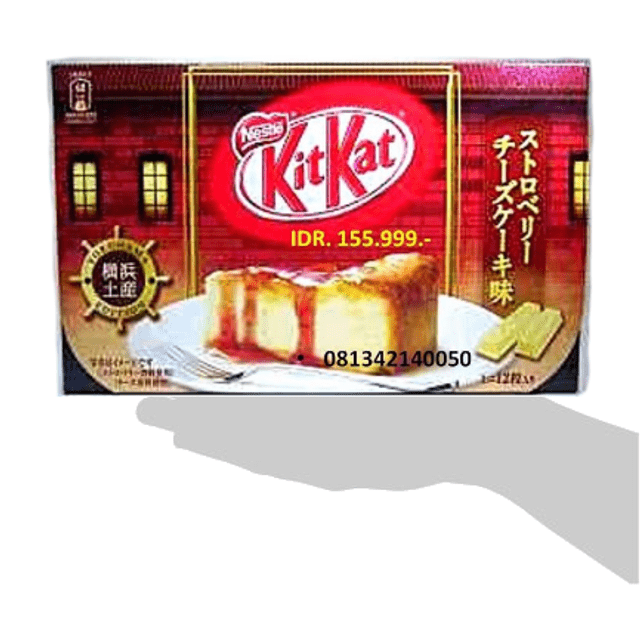 Kit Kat Strawberry Cheesecake - Chocolate Branco e Cheesecake Morango - Edição Limitada - Importado do Japão
