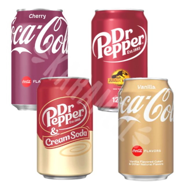Kit Box 4 Refrigerantes - Coca  Dr Pepper - Importado