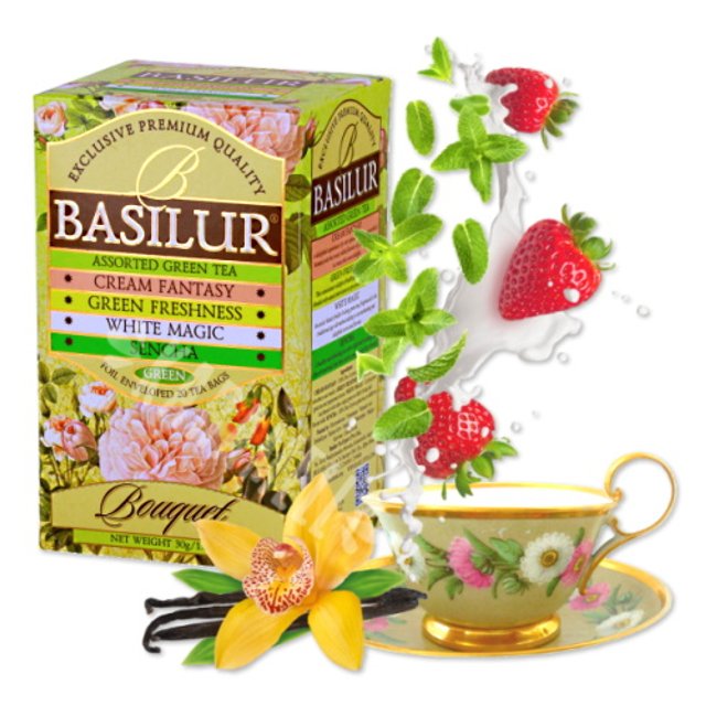 Chá Basilur - Bouquet Assorted Green Tea - Importado Sri Lanka