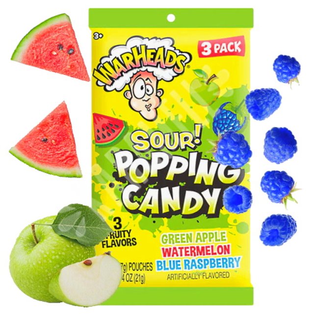 Bala Explosiva Warheads Sour Popping Candy - Importado