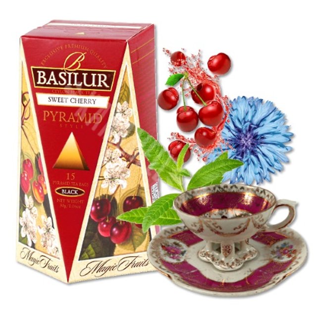 Chá Basilur - Tea Bags Pyramid Style Sweet Cherry - Sri Lanka