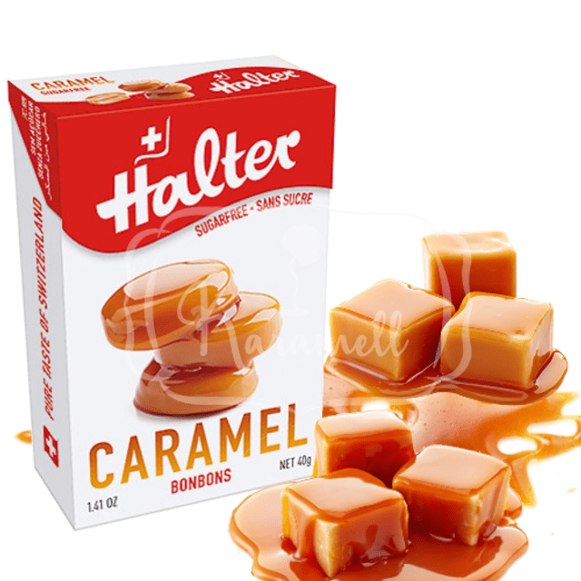 Halter Caramel Sugar Free Candy - Balas Caramelo - Importado Suiça