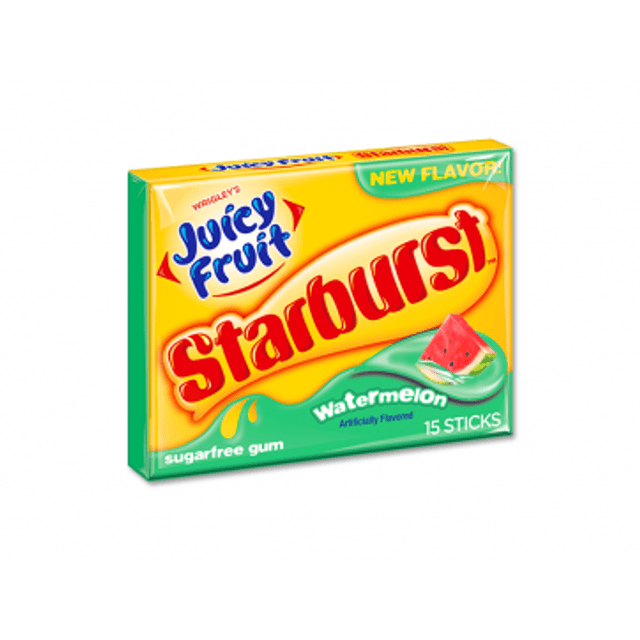 Juicy Fruit Starburst - Chiclete Melancia Sem Açúcar - Importado EUA
