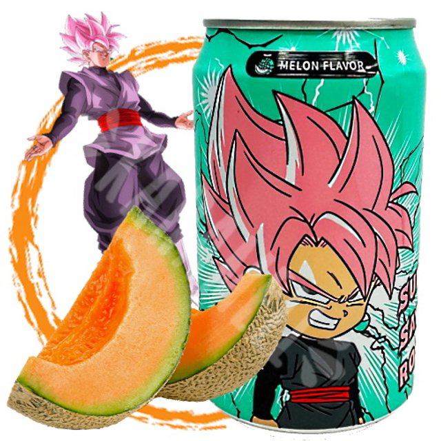 Refrigerante Dragon Ball Super Saiyan Rosé - Sabor Melão - Importado