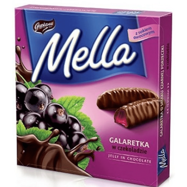 Chocolate Recheado Geléia de Blueberry - Goplana Mella - Importado da Polônia