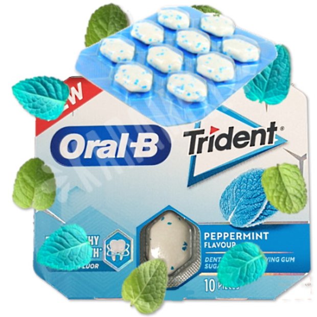 Trident Oral B Peppermint Chicletes - Importado Espanha | Karamell Store