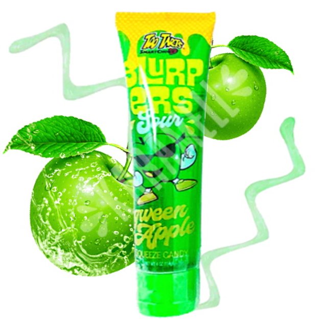 Bala Líquida Slurpers Sour Green Apple - Too Tarts - Importado