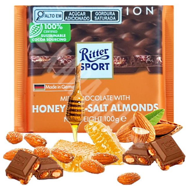 Chocolate Ritter Sport Honey Sea Salt Almonds - Alemanha