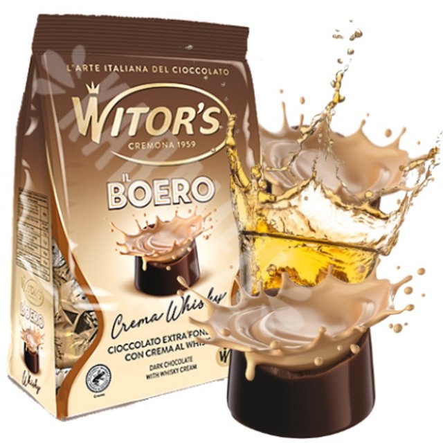 Bombom Dark Chocolate Boero Crema Whisky Witor's - Itália