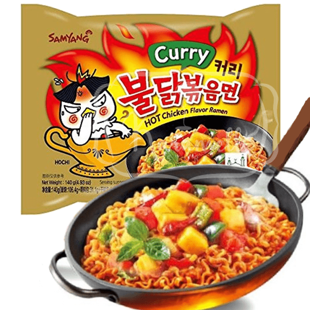 Lamen Miojos Importados  Samyang- ATACADO 6x - Hot Chicken Flavor Ramen Curry