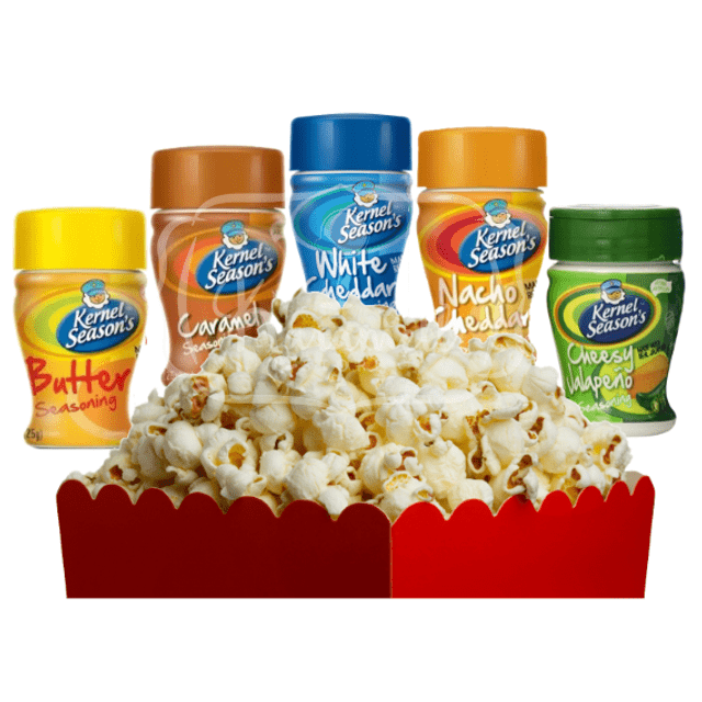 Kernel Season's - Kit 5 Sabores: Cheddar, White Cheddar, Caramel, Butter e Jalapeño