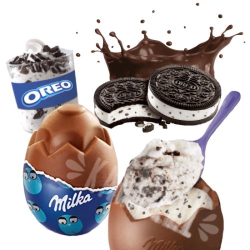 Milka Loffel Ei Oreo Egg - Ovo Chocolate Recheio Mousse Oreo
