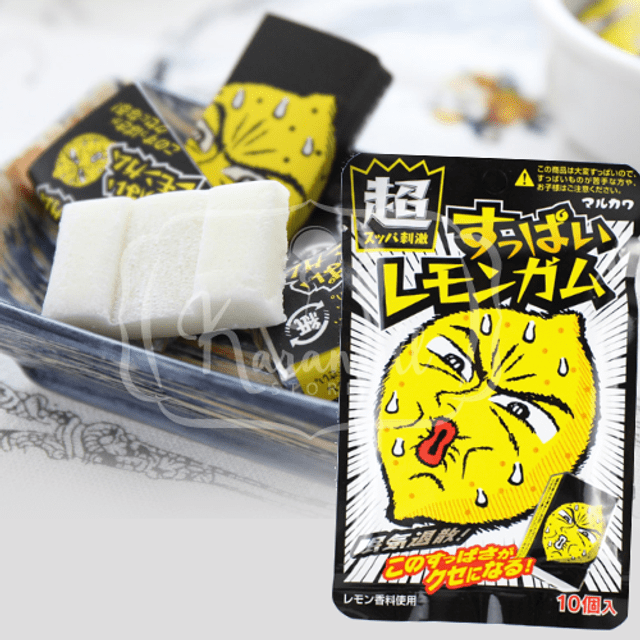 Marukawa Bubble Gum - Chicletes Limão Super Ácidos - Importado Japão