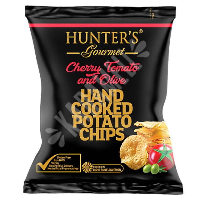 Hand Cooked Potato Chips Cherry Tomato Olive Snack - Emirados Árabes