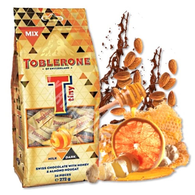 Chocolate Toblerone Tiny Ginger & Orange Mix - Importado Suiça