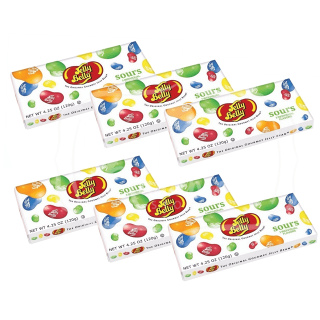 Jelly Belly Sours Gift Box 5 Sabores - ATACADO 6X - Importado USA