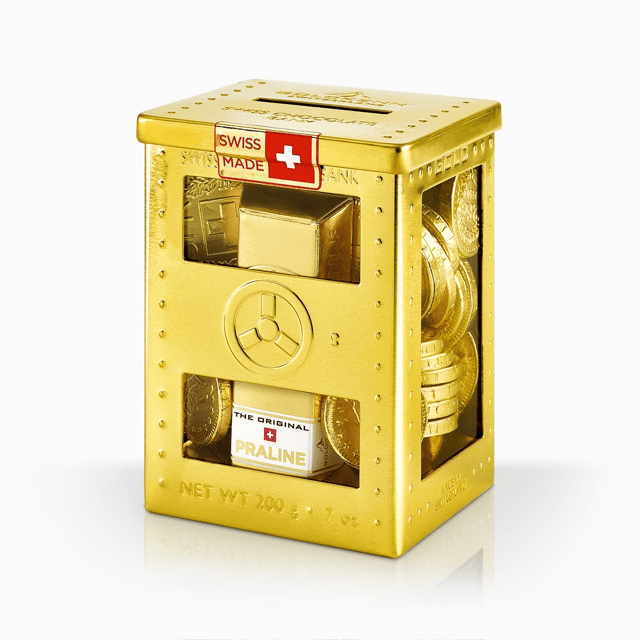 Goldkenn Gift Pack - Moedas de Chocolate & Cofre - Importado da Suíça