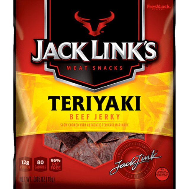 Jack Link's Snacks Carne PREMIUM - 1 Pacote(18grs) Sabor TERIYAKI