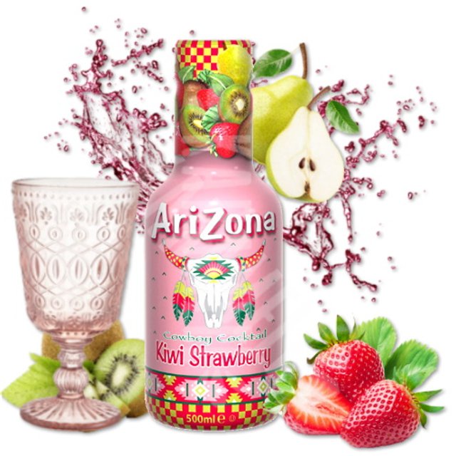 Fruit Juice Cocktail Kiwi Strawberry - Suco Arizona  