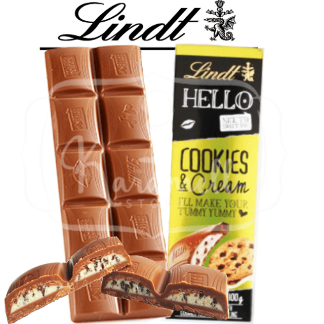 Lindt Hello Cookies & Cream - Chocolate & Cookies - Importado Alemanha
