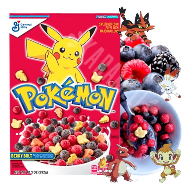 Cereal Pokémon Berry Bolt Marshmallows - General Mills - EUA