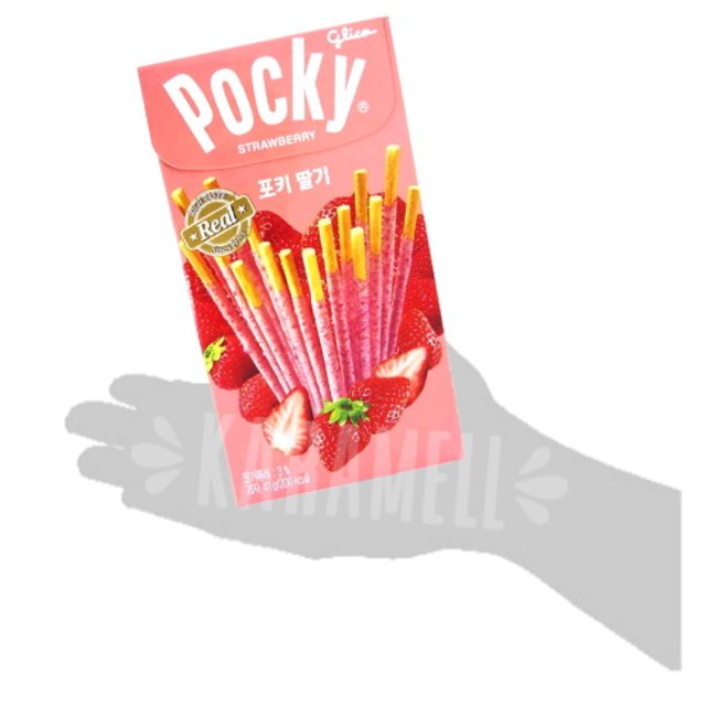 Biscoito de Palito Pocky Strawberry - Glico - Importado Coreia