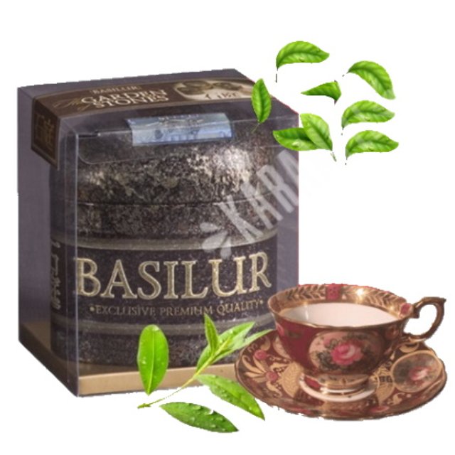 Chá em lata Basilur - Garden of Stones Small Basalt - Importado Sri Lanka