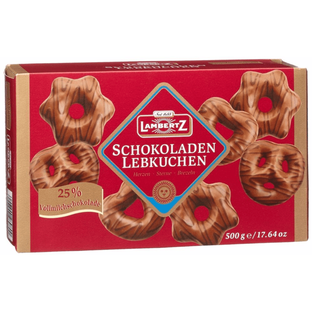 Pão de mel Schokoladen - Vollmilch ( ao leite ) Lambertz - Alemanha