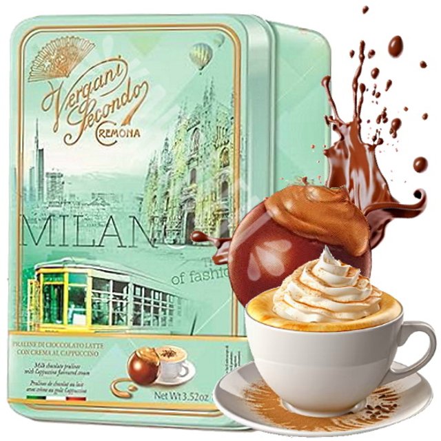 Bombom Chocolate ao Leite Milan Recheio Cappuccino - Vergani - Itália