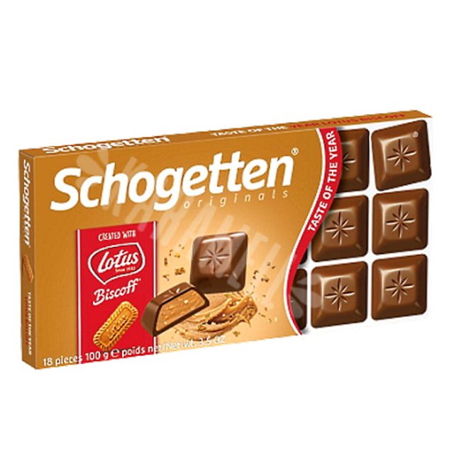 Chocolate ao Leite recheio Lotus Biscoff - Schogetten - Alemanha 