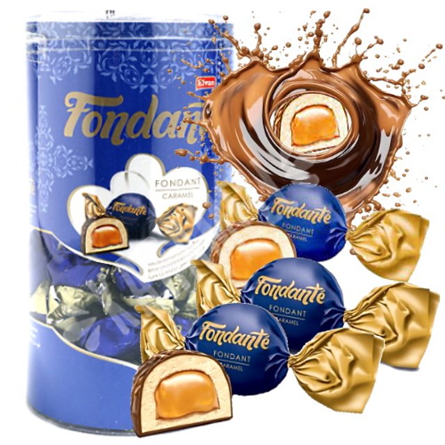 Bombons Chocolate Fondante Caramel - Importado Turquia