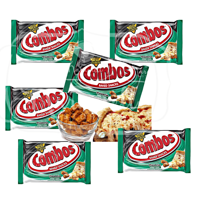 Combos Baked Snacks Pizzeria Pretzel - ATACADO 6X - Importado USA