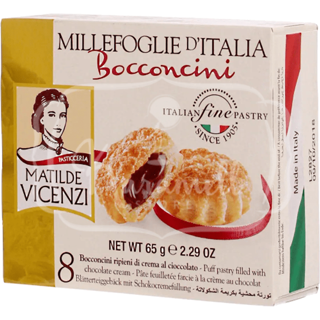Biscoito Chocolate Cream Millifoglie D'Italia Bocconcini - Importado