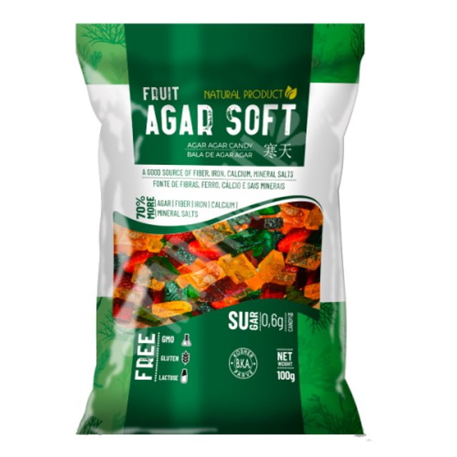 Bala Soft Agar Agar - Algas Marinhas - Fruit Candy - Natural Product