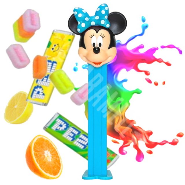 Pez Dispenser Minnie Mouse Disney - Pastilhas Frutadas - EUA